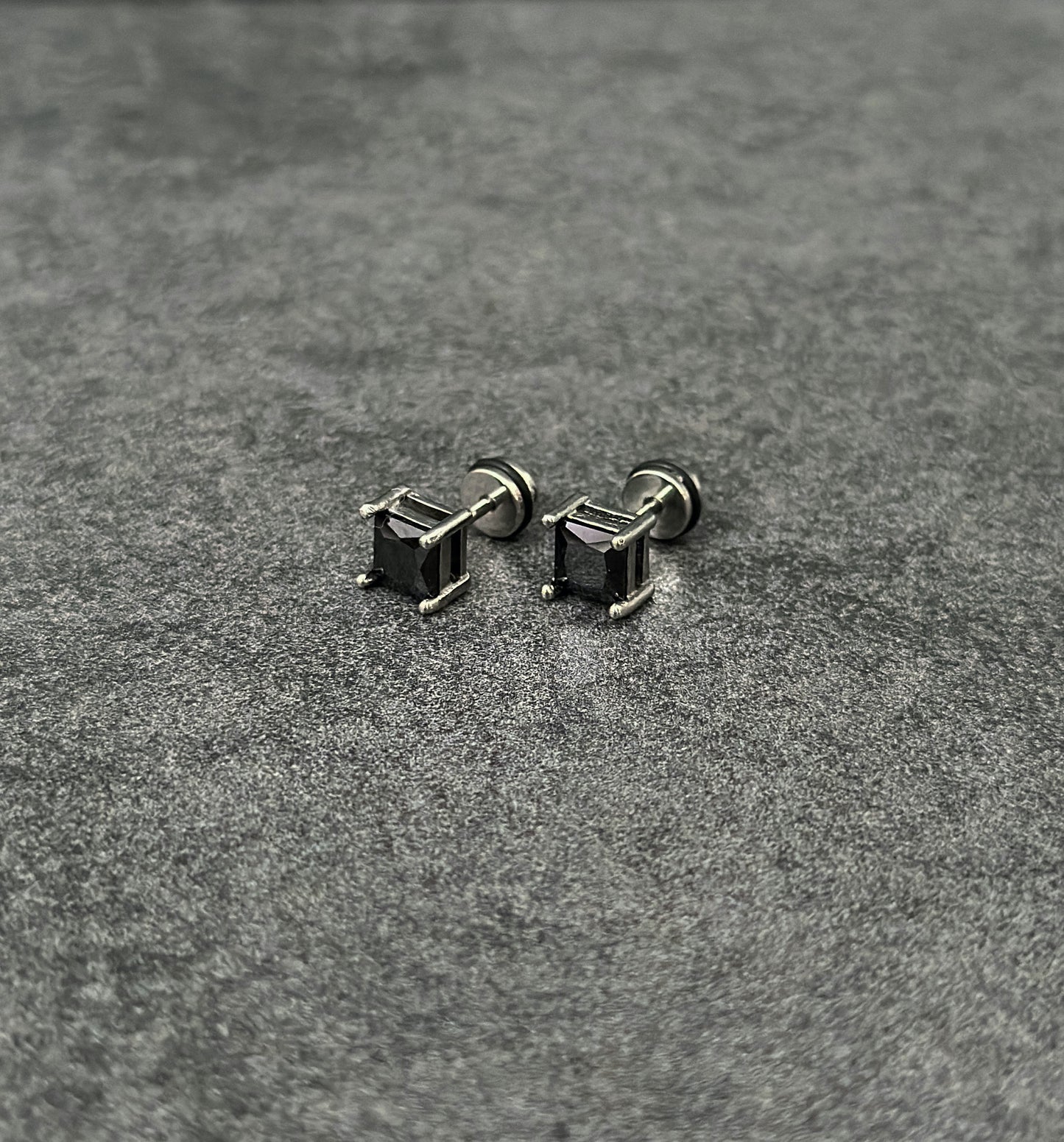 BLACK X SILVER EARRINGS