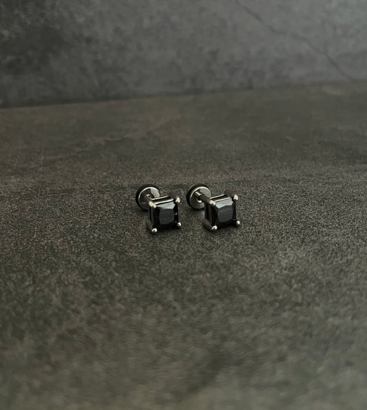 BLACK & SILVER EARRINGS